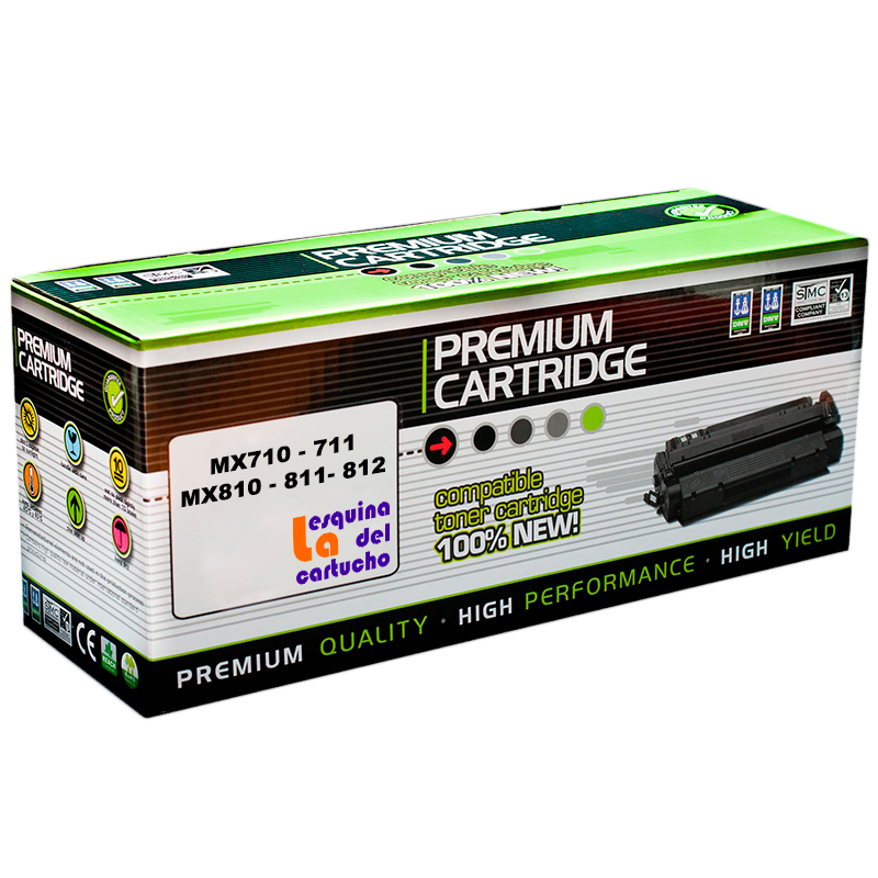 MX710/ 711/ 810/ 811/ 812 LEXMARK TONER ALTERNATIVO